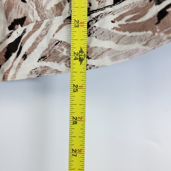 Lucy & Laurel Womens 100% Linen Animal Print Shacket Size 1X - Picture 4 of 8